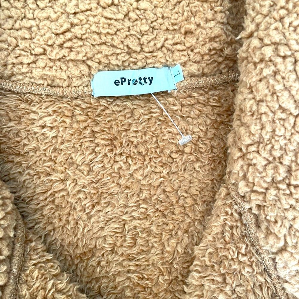 EPretty Sherpa soft comfy pullover jacket sweatshirt- Size L NEW - Picture 5 of 9